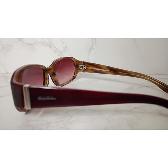 Brooks Brothers Burgundy Unisex Sunglasses - NEW - Picture 2 of 7